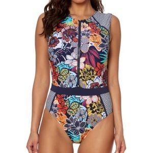 Ellen Tracy Hawaiian Punch One Piece Swimsuit 8